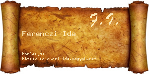 Ferenczi Ida névjegykártya